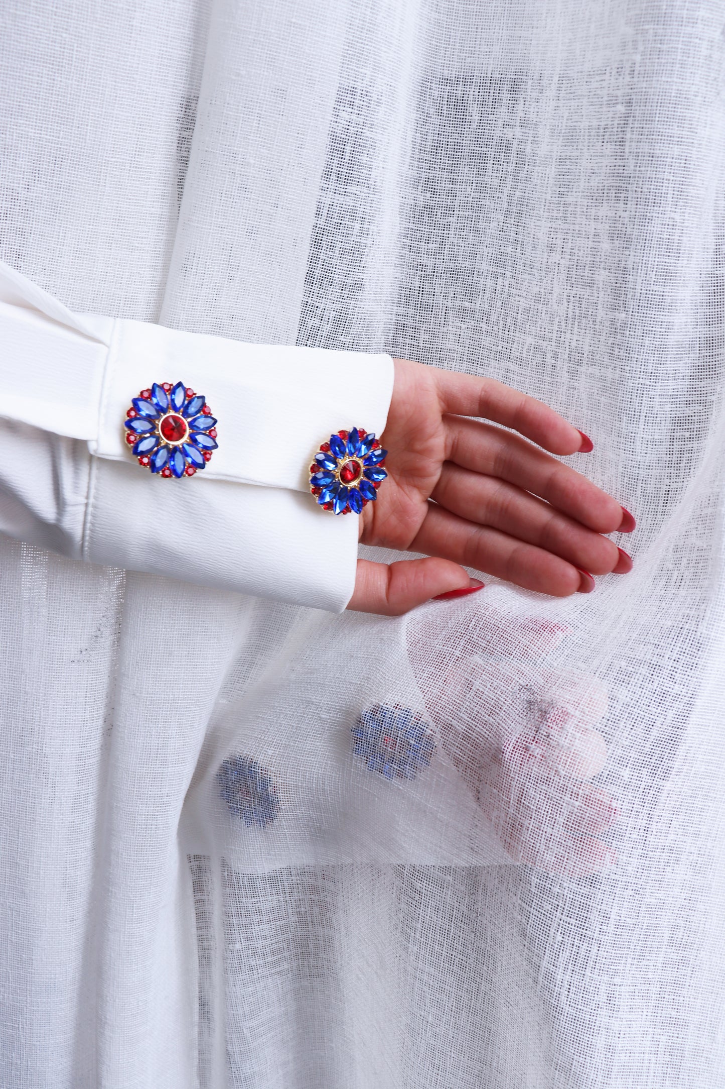 A Touch of Royal bleu and red
