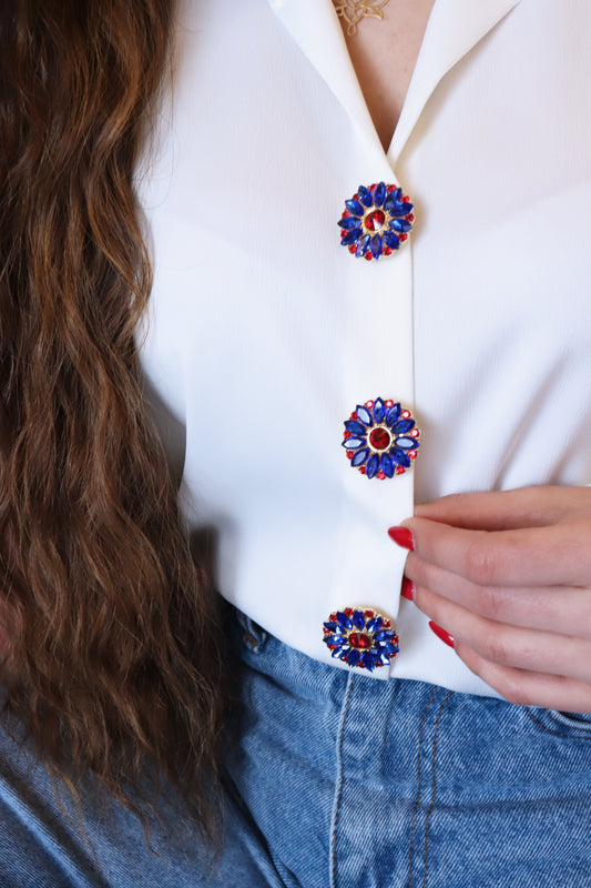 A Touch of Royal bleu and red